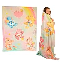 Franco Collectibles Care Bears Vintage Bedding Super Soft Plush Throw, 46 in x 60 in, (Officially Licensed Product)