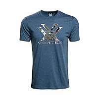 Vortex Optics Logo Short Sleeve T-Shirts (Steel Blue Heather Camo, 3X-Large)