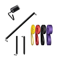Resistance Band Bar, 26.4in or 39.4in, Workout Bar for Fitness, Portable Weightlifting Training, Suit for Home Exercise, Resistance Band Training