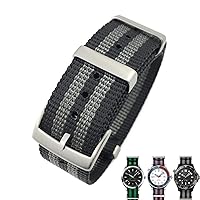 ADAARA Nylon Fabric Watchband 20mm 22mm For Omega Seamaster 007 Planet Ocean Breathable Canvas Stripe NATO Watch Strap