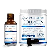 Approved Science® Vitamin C Serum and Collagen Powder Bundle - One Month Supply
