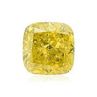 0.64 ct. GIA Certified Diamond, Cushion Modified Brilliant Cut, FVGY - Fancy Vivid Greenish Yellow Color, Clarity Perfect To Set In Jewelry Engagement Ring Gift Rare