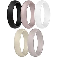 ThunderFit Women’s Silicone Wedding Ring - Rubber Wedding Band - 5.5mm Wide, 2mm Thick