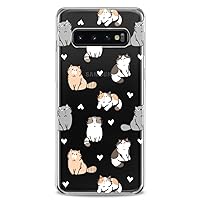 Case Compatible for Samsung A91 A54 A52 A51 A50 A20 A11 A12 A13 A14 A03s A02s Cats Kitty Felines Adorable Slim fit Pussy Cute Pattern Print Kawaii Design Clear Flexible Silicone Soft Cutie