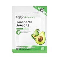Soo'AE Food Story Mask - Avocado Face Mask [1 EA ] Nourishing moisturizing face mask for dry sensitive skin Vegan friendly Sheet Mask set