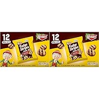Keebler On-The-Go Fudge Stripes Cookies, 12 Count (Pack of 2)