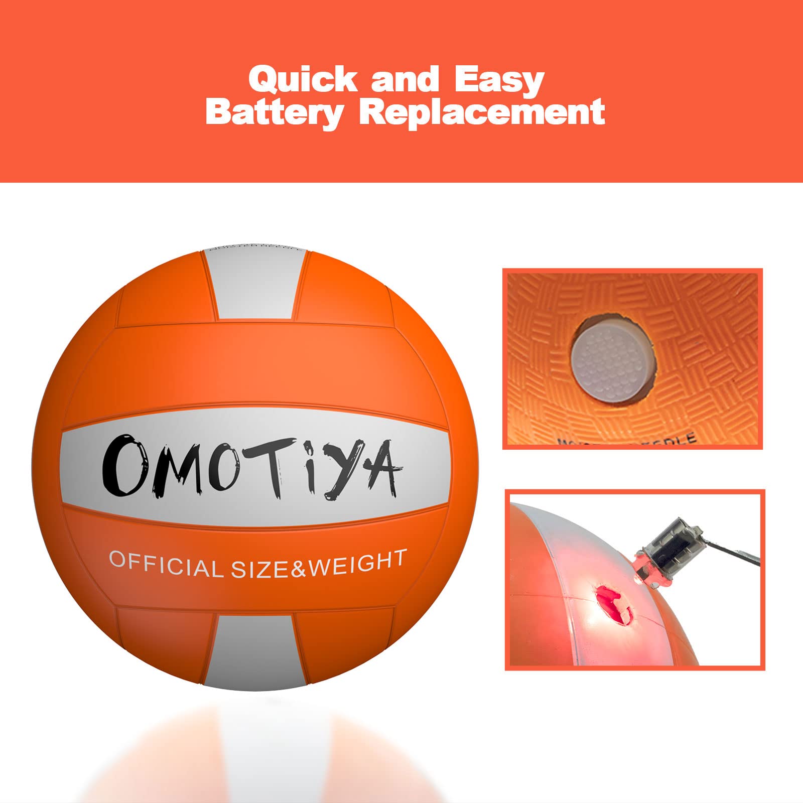 OMOTIYA Glow in The Dark Volleyball, LED Light Up Volleyball, Outdoor Volleyball Gifts for Boys and Girls, Night Glowing Ball, Soft Volleyballs Gifts Ideas for Age 8, 9, 10, 11, 12, 13+ Kids Teens