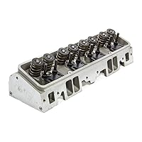 Cylinder Head, Assembled, 2.020/1.600 in Valves, 180 cc Intake, 64 cc Chamber, 1.460 in Springs, Straight Plug, Aluminum, Small Block Chevy, Each (102-505)