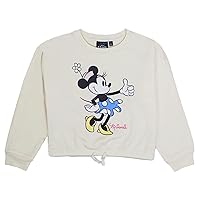 Disney Minnie Mouse Thumbs Up Cropped Girls Fleece (Large) Beige