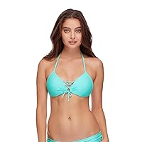 Body Glove Women's Standard Smoothies Baby Love Solid Molded Cup Push Up Triangle Bikini Top Swimsuit, Sea Mist, Medium