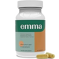 Emma Probiotics and Laxative Alternative Gut Health Gas and Bloating Relief, Constipation, Leaky Gut Repair Gut Cleanse & Restore Digestion Regulate Bowel Movement -60 Capsules