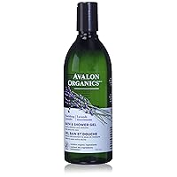 Avalon Organic Botanicals, Bath & Shower Gel, Lavender, 12 oz