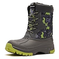 BODATU Boys' Waterproof Winter Snow Boots with Insulation for Cold Weather