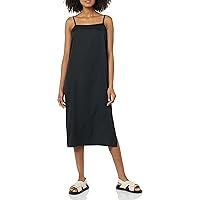 Amazon Aware Women's Recycled Polyester Stretch Satin Georgette Strap Midi Dress (Available in Plus Size)