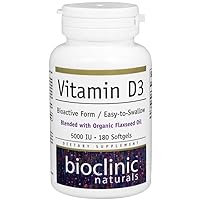 Bioclinic Naturals Vitamin D3 180 Softgels 5000 IU