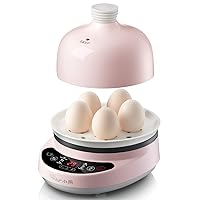 Bear ZDQ-B05C1 Rapid Multi-function Egg Cooker with Auto Shut Off, for Boiling, Steaming and Frying, with Ceramic Steaming Rack and Lid,Healthy&Safe, Suitable for all people