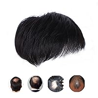 Men Wig Hair Replacement Hairpiece for Daily Human Hair Extensions Natural Color Straight Covering hair Loss Hair Man Toupee Hair Wig