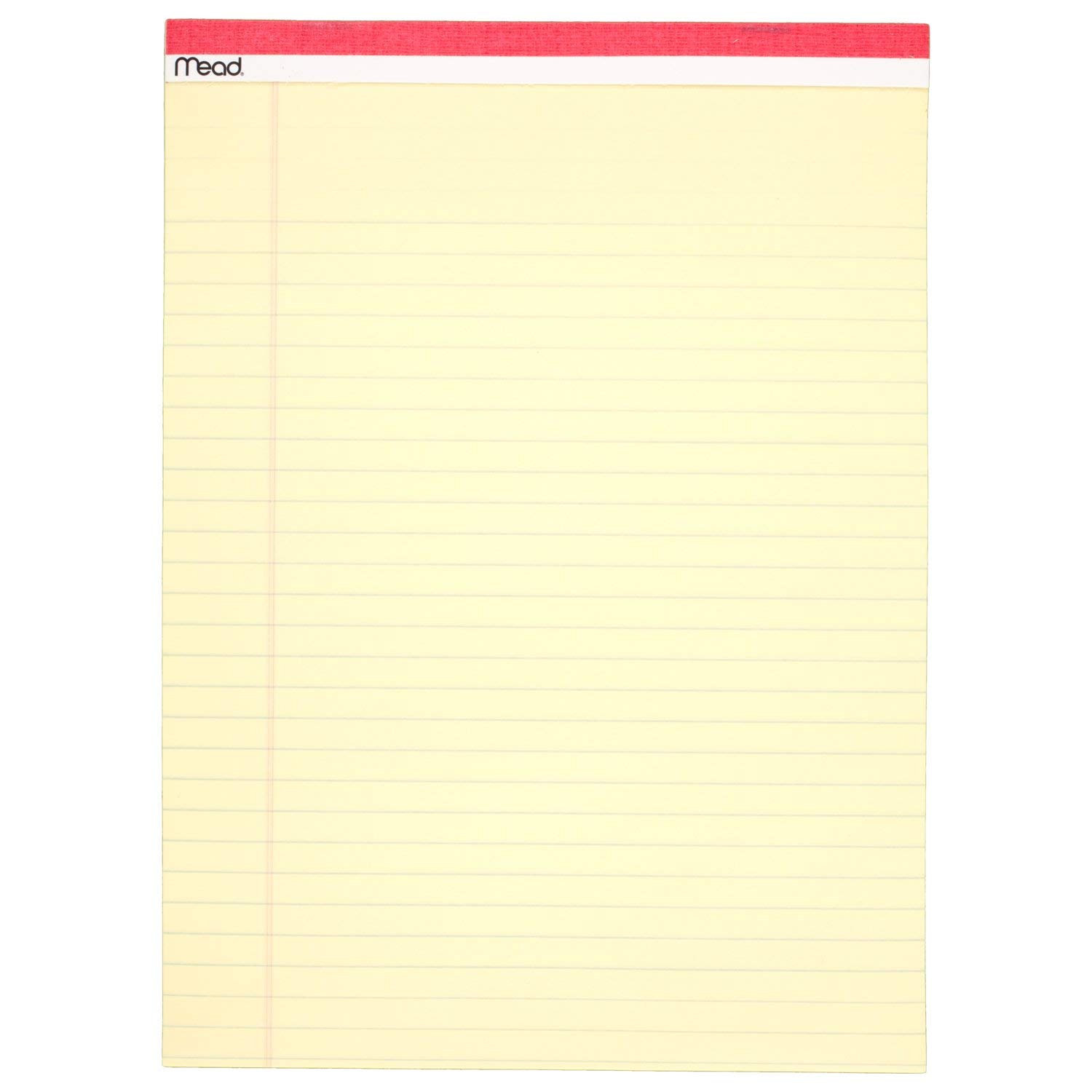 Legal/Wide Ruled 8-1/2 by 11-3/4 Legal Pad Canary 50 sheets per pad 12 pack USA 
