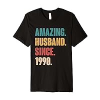 Mens Amazing Husband Since 1990 - 34th Wedding Anniversary Epic Premium T-Shirt