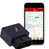 TKSTAR 4G GPS Tracker for Vehicles OBDII Car GPS Tracker Real Time Anti Theft Tracking Device for Vehicles, Cars, Truck, Bus, Off-Roader