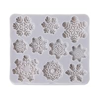 DIY Christmas Snowflake Silicone Fondant Cake Mold Clay Mold Handmade Chocolate Candy Mould Decor Art Craft
