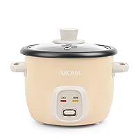 AROMA® Mini Rice Cooker, 2-Cup (Uncooked) / 4-Cup (Cooked), Grain Cooker, Soup Maker, Oatmeal Cooker, Auto Keep Warm, 1 Qt, Milk Tea color