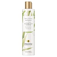 Pantene Volumizing Shampoo with Bamboo, Nutrient Blends Hair Volume Multiplier For Fine Hair, 9.6 Fl Oz, Pack of 4