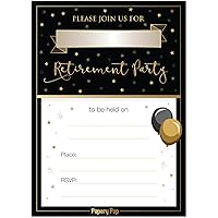 30 Retirement Party Invitations with Envelopes for Men or Women (30 Pack) - Retired Invites Cards