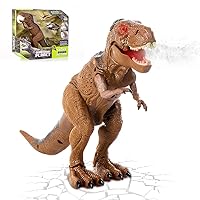 Large Remote Dinosaur Toys for Kids，Light Up Realistic T-Rex Dinosaur with Walking Roaring Spraying, Life Electronic Moving Robot Dinosaur Dragon Toy for Boys and Girls Gifts Age 3 4 5 6 7