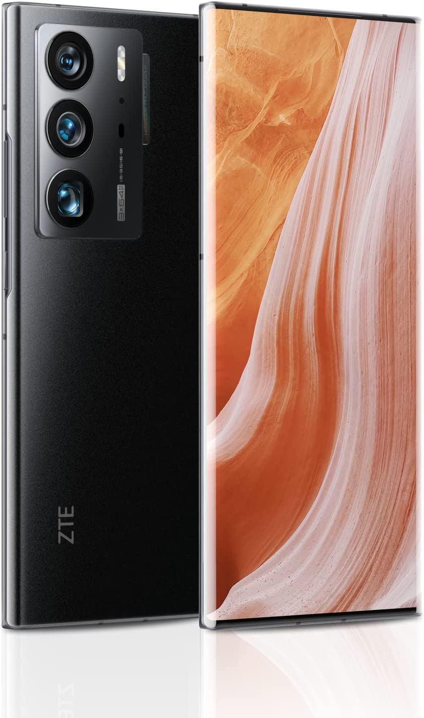 ZTE Axon 40 Ultra Smartphone - 5G Unlocked Android Cell Phone Snapdragon 8G1, 64MP+64MP+64MP Camera,6.8'' 120HZ AMOLED Flexible Curved Screen,5000mAH 65W,8GB+128GB,NFC,Black