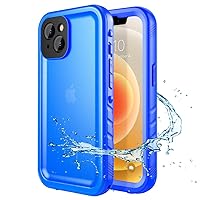for Waterproof Case for iPhone 14 13 12 11 Pro Max Plus SE3 Full Sealed Diving Swimming Sport Shockproof Water Proof Cover,Blue,for iPhone 13Pro Max