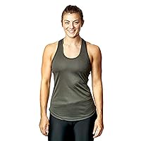 Women Racerback Fitness Yoga Active Sports Sleeveless Fitted Vest Tank Top Vest Dry Fit Workout Wear (Charocal, 12)