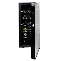 Koolatron Urban Series 12 Bottle Wine Cooler, Thermoelectric Wine Fridge, 1 cu. ft. Freestanding Wine Refrigerator for Home Bar, Small Kitchen, Apartment, Condo, Cottage, RV