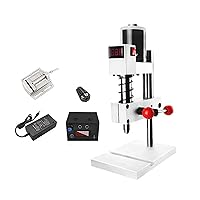 Huanyu Mini Drill Press Electric Benchtop Drilling Machine Drilling Tapping 2 in 1 Micro Drilling Tool with Drill Chuck Specific Vise 1.2” Drill Depth for Wood Aluminum Copper