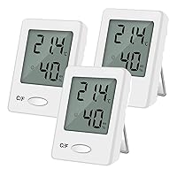 hoyiours Digital Hygrometer Indoor, 3 Pack Room Thermometer with