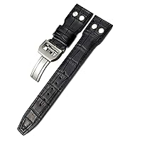 For IWC Big Pilot Watch TOP GUN SPITFIRE Le Petit Prince Calfskin Strap 20mm 21mm 22mm Genuine Leather Rivet Watchband