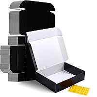 HORLIMER 12x9x3 inches Shipping Boxes Set of 20, Black Medium Corrugated Cardboard Gift Mailer Box