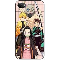 Compatible with Google Pixel 3A with Tanjiro with Zenitsu with Nezuko 919 Poster Case Slim Shockproof TPU Rubber Protective Cover Phone Case
