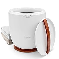 SereneLife SLTLWS350 Bucket Warmers with Customized Fragrances for Spa and Bathroom, Timer 15 30 45 60minutes, Fits 1 Large Towel, Blanket, Bathrobe, PJs (Cherry), 10.4’’ x 12’’ x 13’’ -inches