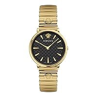 Versace Womens Watches Gold 38 mm V-Circle Logomania Collection