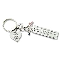 Cathedral Art (Abbey & CA Gift Faith, Hope, Love Key Ring Bling, Silver 4.50