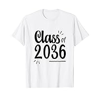 Class of 2036 Grow With Me Handprints On Back K to 12 T-Shirt