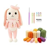 Crochet Kit for Beginners, Knitting Starter Pack for Adults and Kids (Lovely Rabbit)