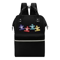 Autism Pieces Diaper Bag Backpack Travel Waterproof Mommy Bag Nappy Daypack