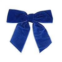 Pre-Tied Velvet Bows, 4-1/2-Inch, 12-Pack (Royal Blue)