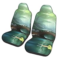 Little Bridge in The East Car seat Covers Front seat Protectors Washable and Breathable Cloth car Seats Suitable for Most Cars