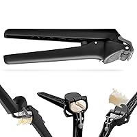 Dreamfarm Garject Lite | Non-Scratch Garlic Press with Ejector | All-In-One Garlic Mincer Tool | Nylon Plastic Garlic Peeler | Easy-To-Clean Garlic Presser | No Peel Needed & No Smelly Fingers | Black