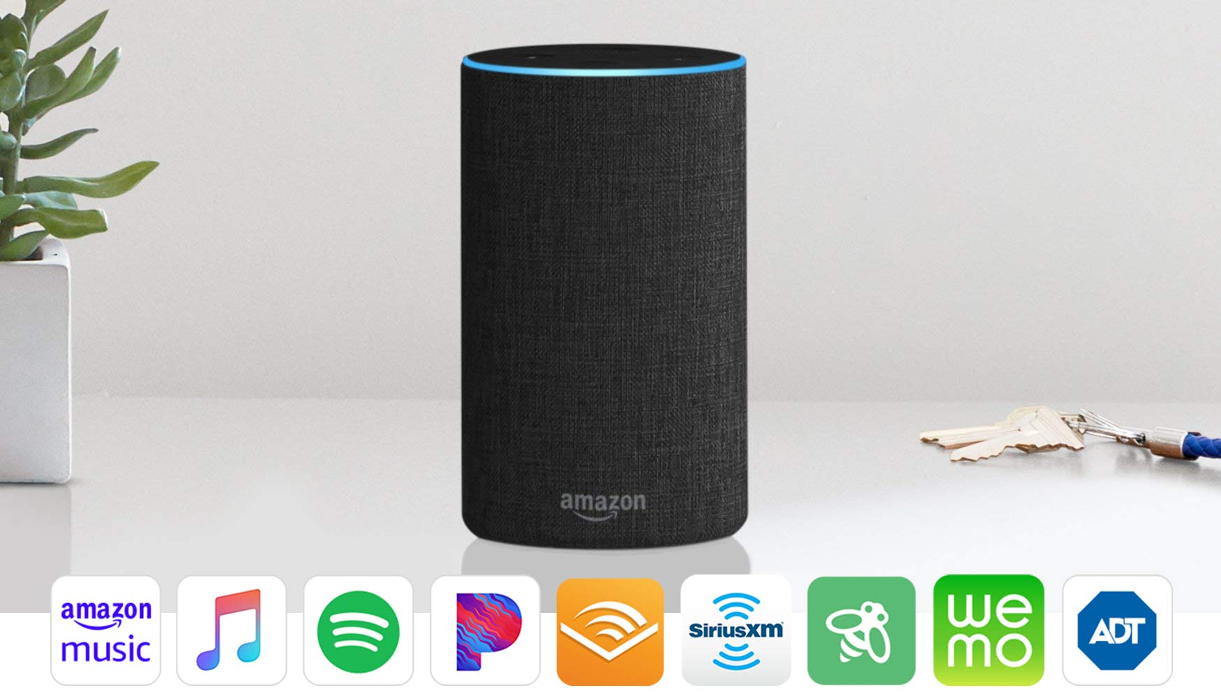 Echo (2nd Generation) - Smart speaker with Alexa and Dolby processing - Charcoal Fabric