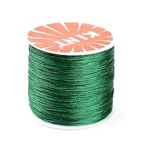 119 Yards 0.5mm Waxed Polyester Cord Thick Beading Braided Thread Bracelet Necklace Macrame String Wire for Jewelry Making Crafting Supplies (Green)