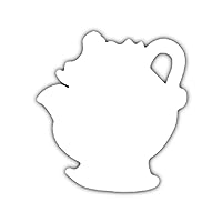 Mrs Potts Decal, Beauty and The Beast, Mrs Potts, Potts, Teapot, Waterproof Decal, Gift for Her, Gift for Him, Decal for Car, Wall, Laptop, Bottle, Skateboard, Computer, Phone
